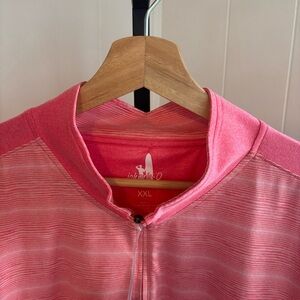 Johnnie-O Bert Prep-Formance 1/4 Zip Pullover Pink Mens XXL NWT Stretch
